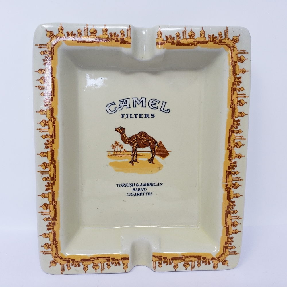 Camel Filters Ashtray Pyrmaid Palm Trees Vintage Turkish American Blend 1996